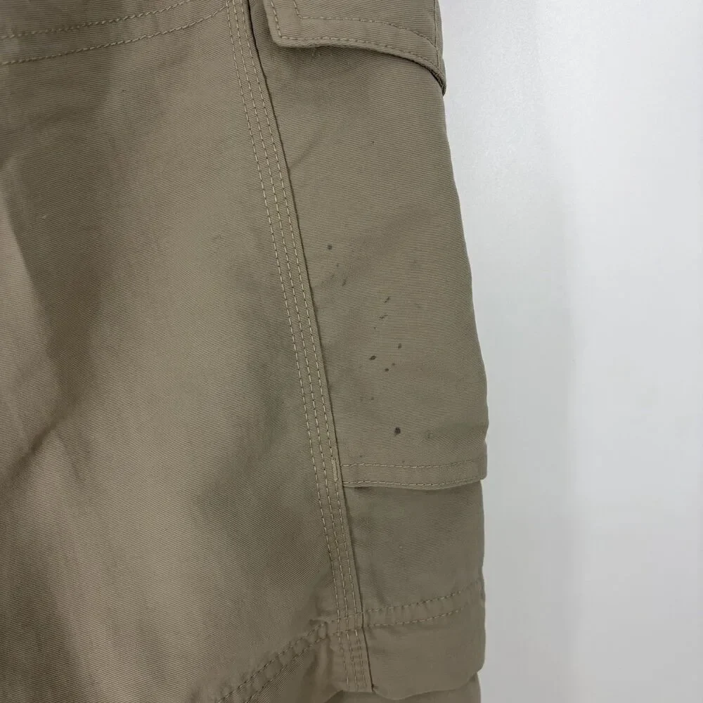 The North Face Pants Medium Mens Khaki Convertible Zip Off Cargo Nylon Outdoor